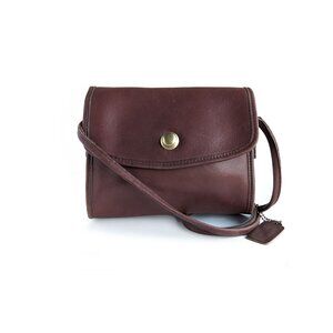 Vintage Coach CHRYSTIE Shoulder Bag Leather Brown Crossbody Bag